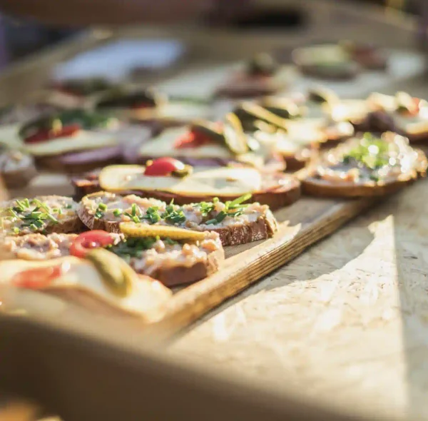 Canapés und belegte Brote